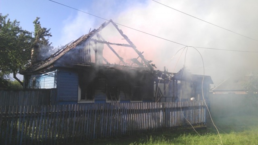 Сгорел жилой дом на пр. М.Горького