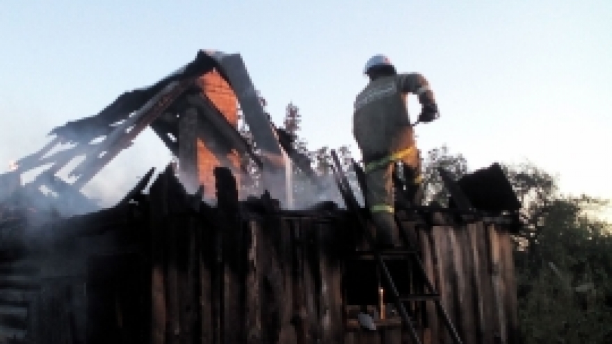 Сгорела баня на ул. Салтыкова-Щедрина
